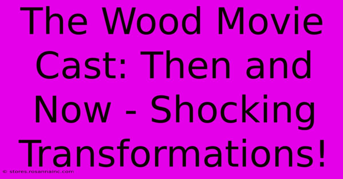 The Wood Movie Cast: Then And Now - Shocking Transformations!