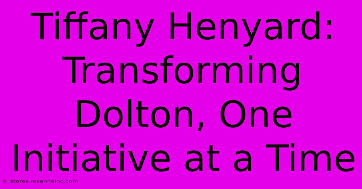 Tiffany Henyard: Transforming Dolton, One Initiative At A Time