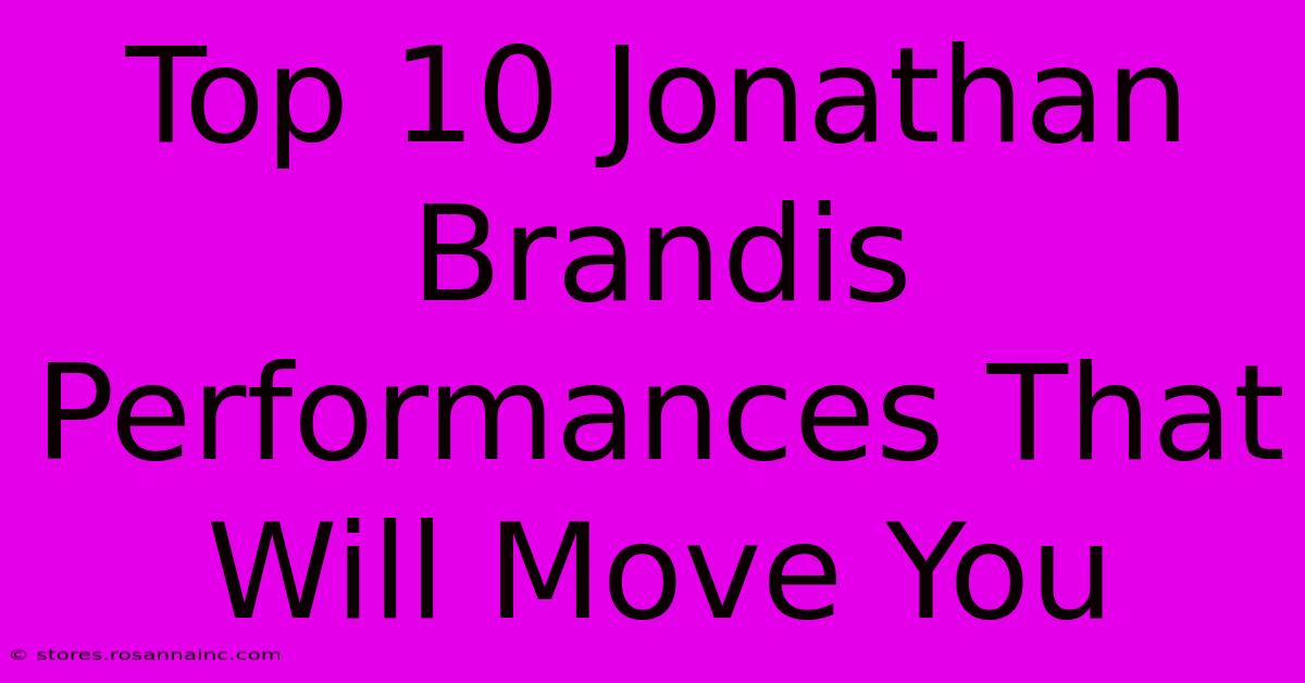 Top 10 Jonathan Brandis Performances That Will Move You