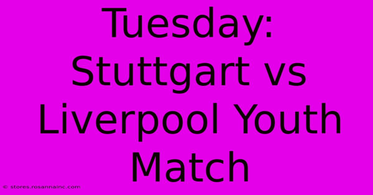 Tuesday: Stuttgart Vs Liverpool Youth Match