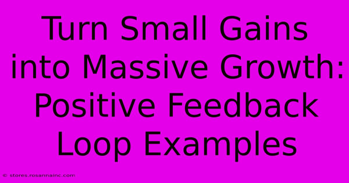 Turn Small Gains Into Massive Growth: Positive Feedback Loop Examples