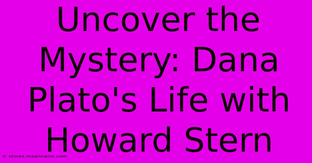 Uncover The Mystery: Dana Plato's Life With Howard Stern