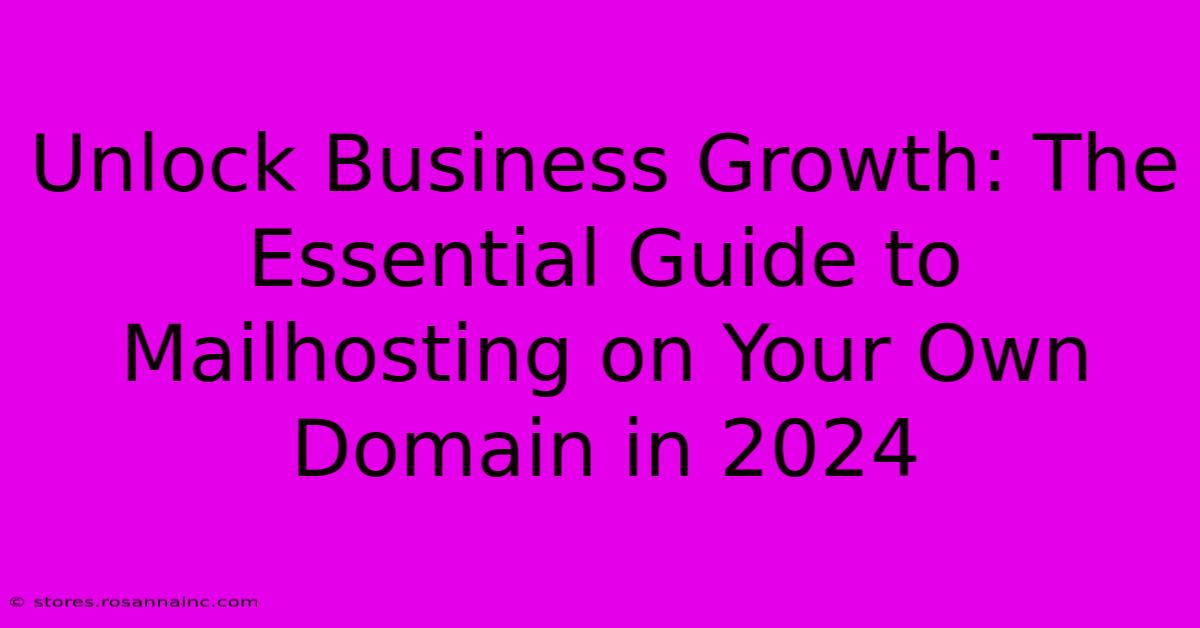 Unlock Business Growth: The Essential Guide To Mailhosting On Your Own Domain In 2024