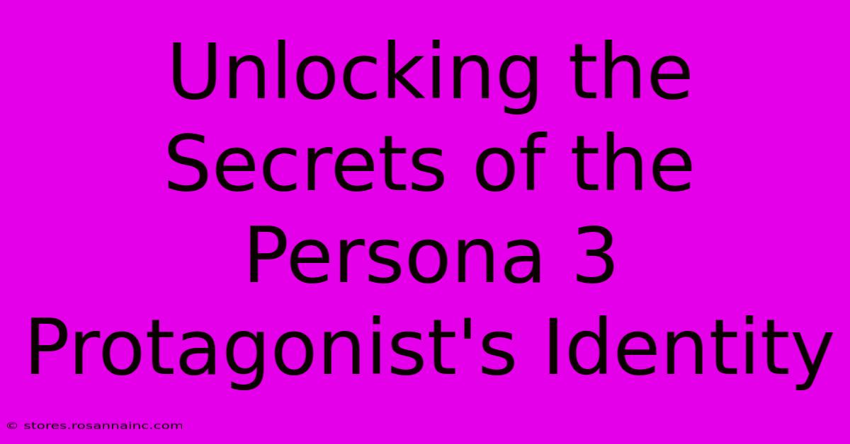 Unlocking The Secrets Of The Persona 3 Protagonist's Identity