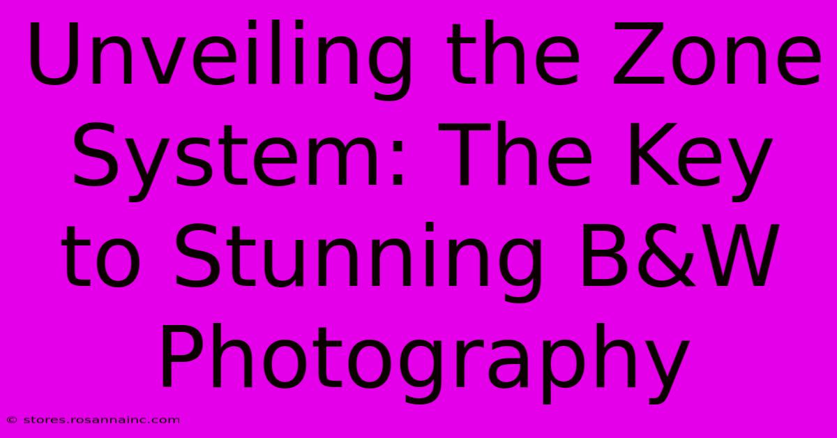 Unveiling The Zone System: The Key To Stunning B&W Photography