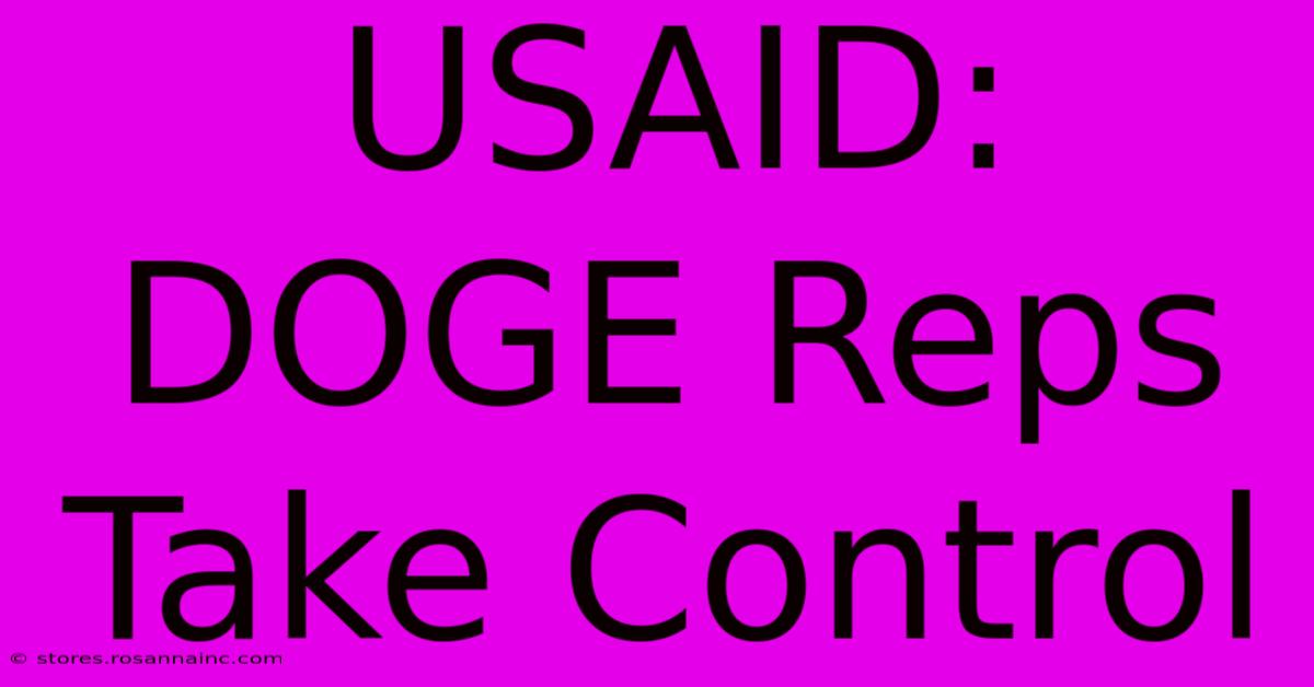 USAID: DOGE Reps Take Control