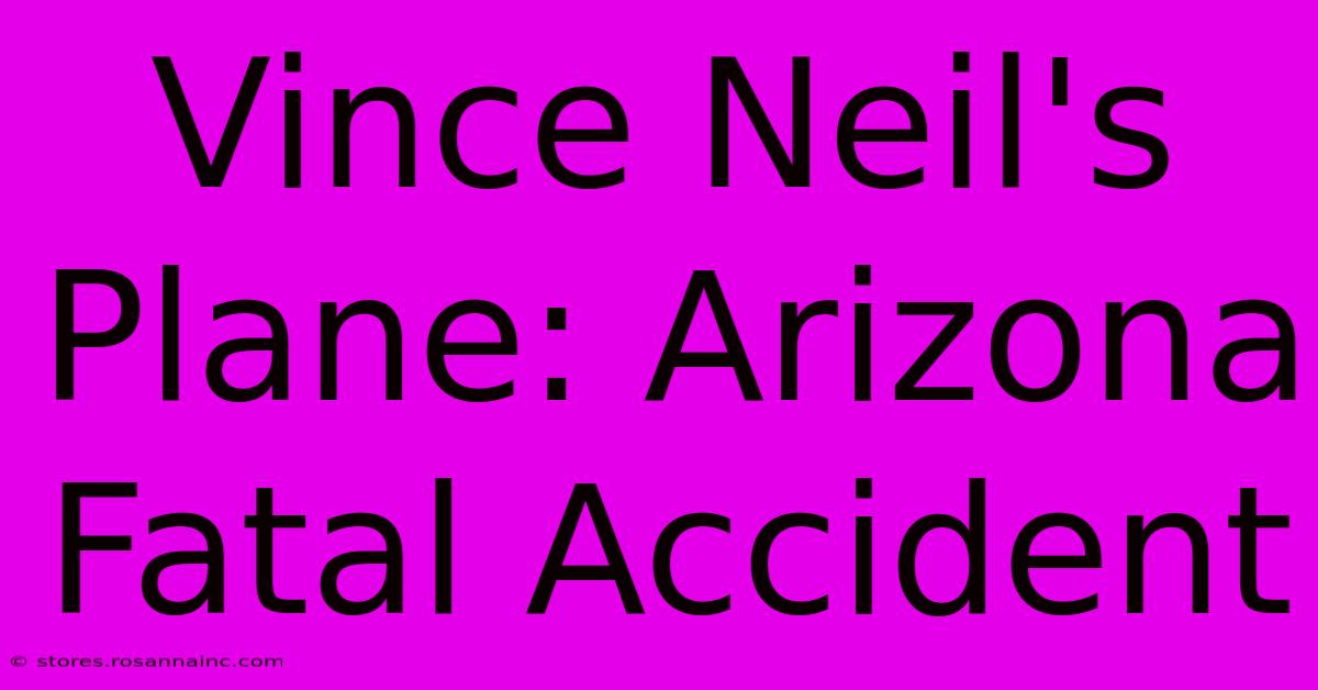 Vince Neil's Plane: Arizona Fatal Accident