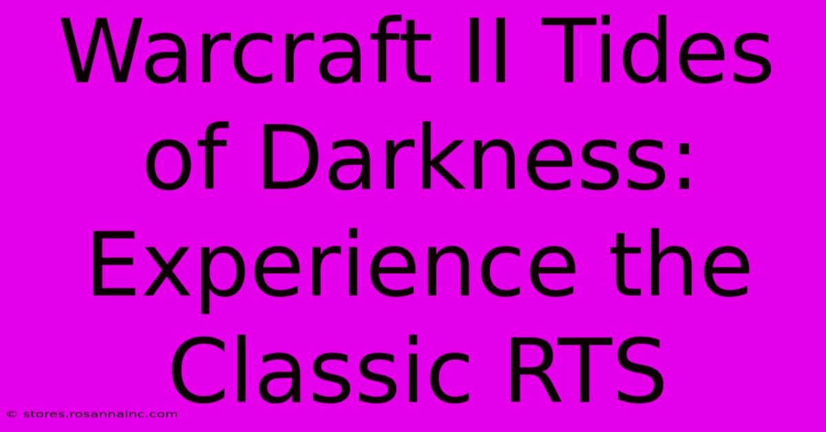 Warcraft II Tides Of Darkness: Experience The Classic RTS