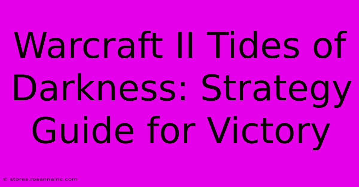 Warcraft II Tides Of Darkness: Strategy Guide For Victory