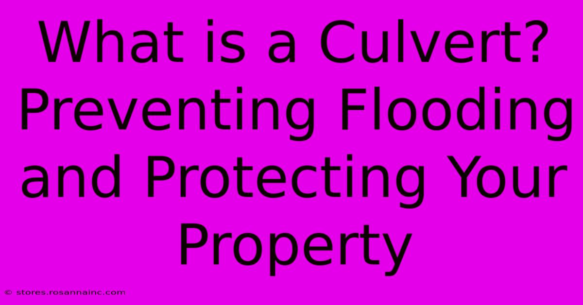 What Is A Culvert?  Preventing Flooding And Protecting Your Property