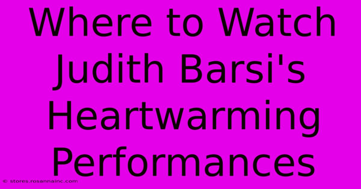 Where To Watch Judith Barsi's Heartwarming Performances