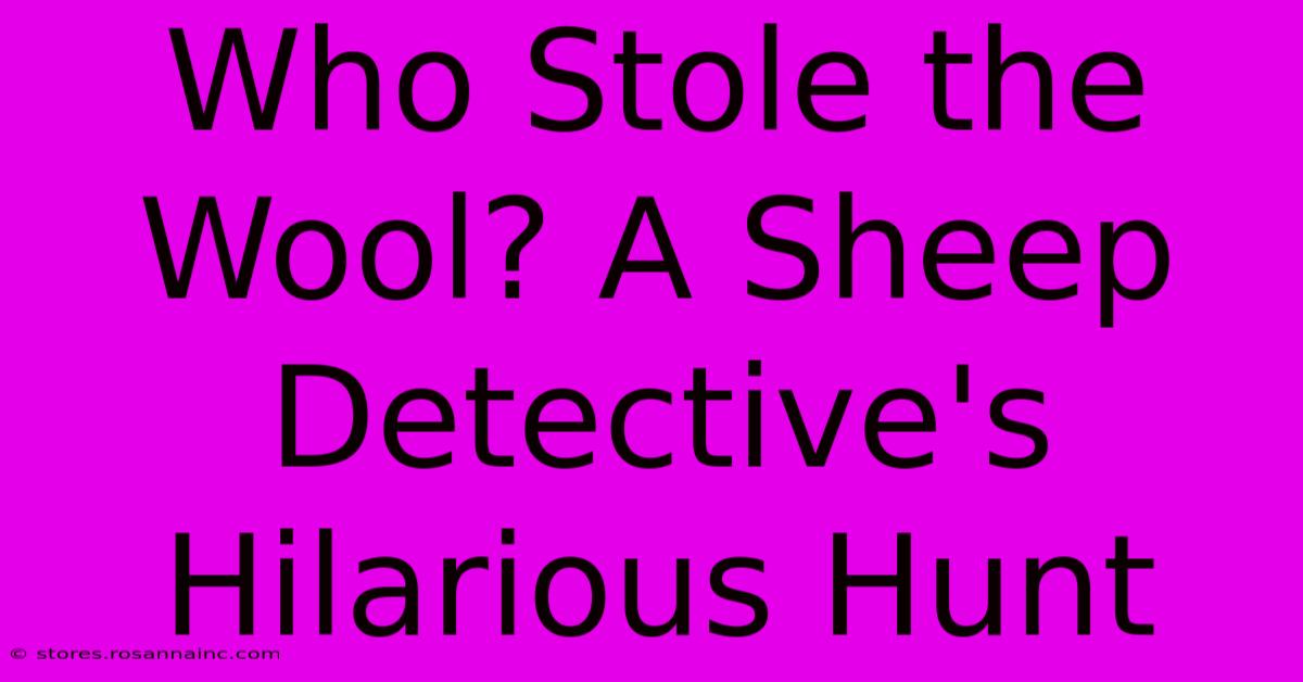 Who Stole The Wool? A Sheep Detective's Hilarious Hunt